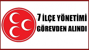 MHP Genel Merkezi  7 İlçe Yönetimini fesh etti