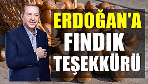 Ordu'dan Cumhurbaşkanı Erdoğan'a fındık teşekkürü