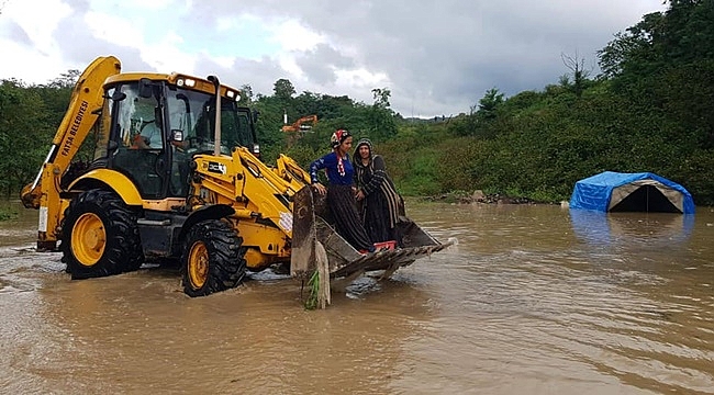 Ordu sağanak yağışlara teslim oldu
