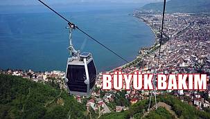 Ordu'da teleferik bakıma alınıyor