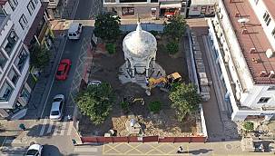 Şadırvanın çevresi yenileniyor