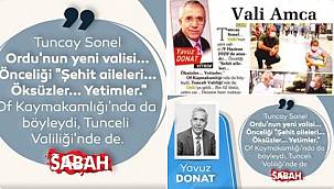 Yavuz Donat Sabah'ta yazdı; Vali Baba
