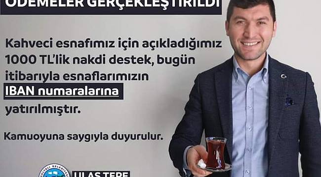Gülyalı Belediyesi Bin TL ödeme yaptı