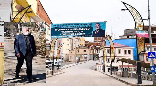 Başkan Uludağ'dan Büyükşehir Belediye Başkanı Güler'e pankartlı teşekkür