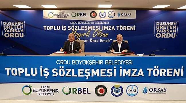 Ordu Büyükşehir Belediyesi'nde toplu iş sözleşmesi sevinci