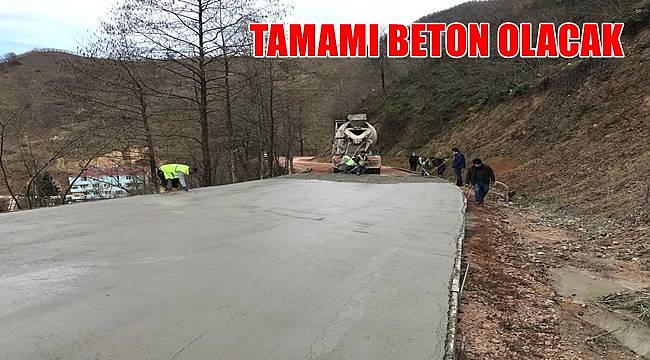 İki ilçe beton yolla birbirine bağlanacak