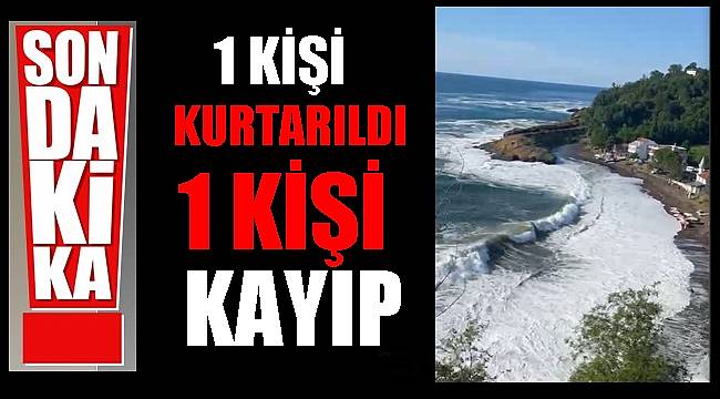 2 gençten 1'i kurtarıldı diğeri denize kayboldu