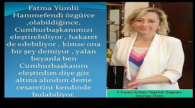AK Parti İl Kadın Kollarından Fatma Yümlü'ye çok sert ifadeler geldi