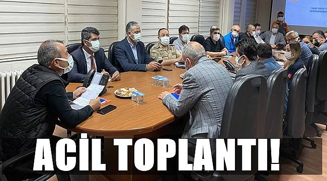 Vali Başkanlığında Sabah 05.00&#039;te Acil Toplantı Yapıldı