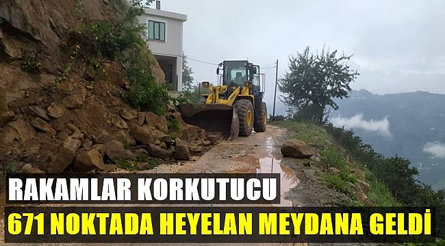 Ordu'da 671 noktada heyelan meydana geldi