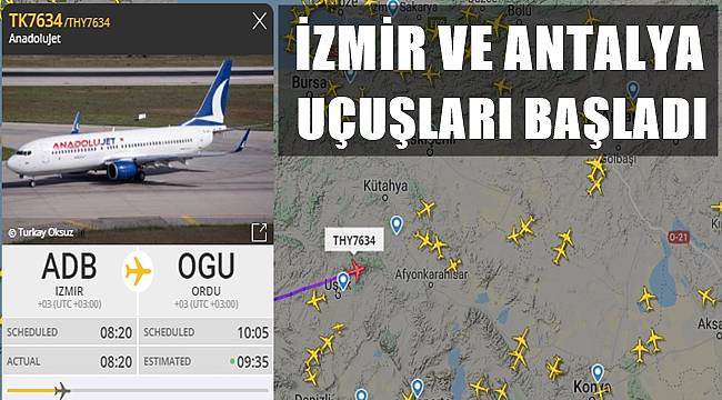 Ordu Giresun'dan İzmir ve Antalya uçuşları başladı