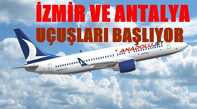 Ordu Giresun&#039;dan İzmir ve Antalya uçuşları başlıyor