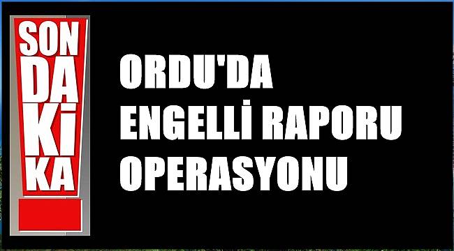 Ordu'da engelli raporu operasyonu