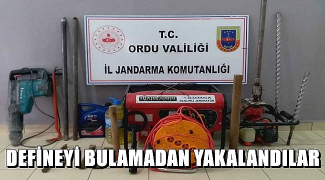 Ordu'da kaçak define arayan 5 kişi yakalandı