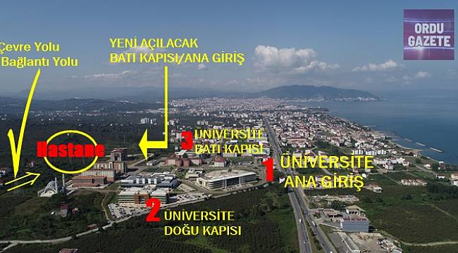 Ordu Şehir Hastanesi için 2 yeni giriş kapısı yapılacak