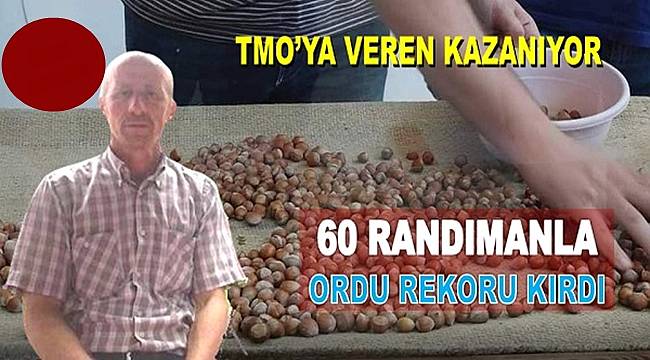 Ordulu üretici fındıkta randıman rekoru kırdı