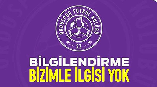 52 Orduspor FK'dan açıklama geldi