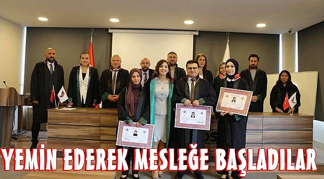 Genç avukatlar yemin ederek ruhsatlarını aldı