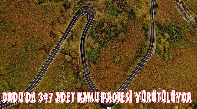 Ordu'da 347 adet kamu projesi uygulanıyor