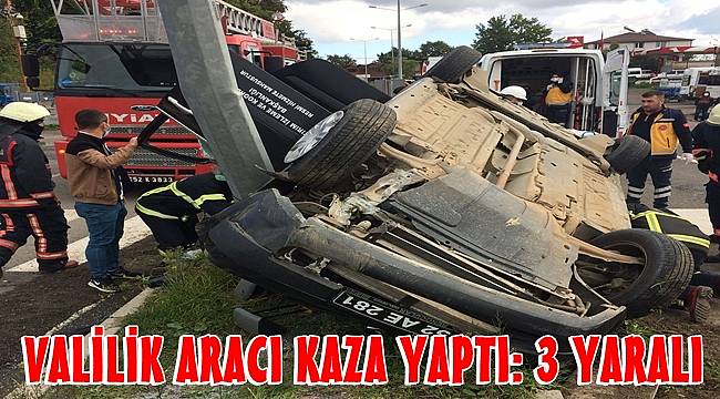 Ordu'da valilik aracı kaza yaptı: 3 yaralı var