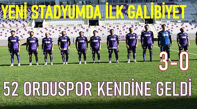 52 Orduspor- Malatya Yeşilyurt Belediyespor maç sonucu 3-0