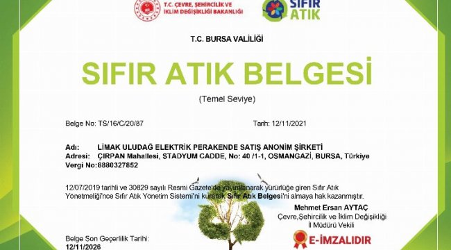 Limak Enerji'den 'sıfır atık' hamlesi