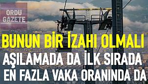 Ordu aşılamada da vakada da ilk sırada