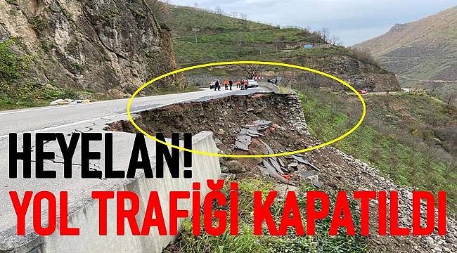 Ordu&#039;da Fatsa-Aybastı yolu heyelan nedeniyle trafiğe kapatıldı
