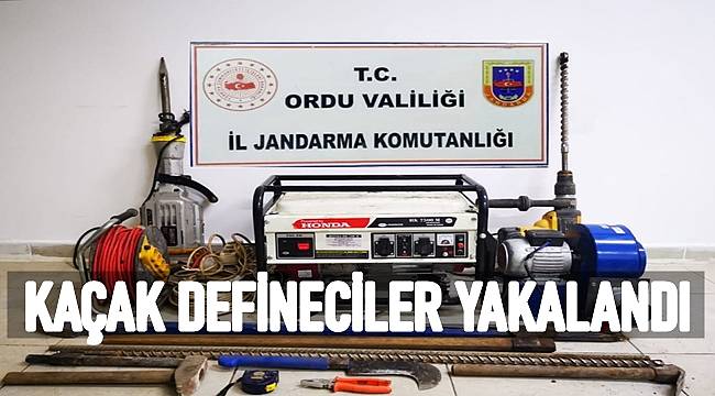 Ordu&#039;da kaçak define arayan 3 şüpheli yakalandı