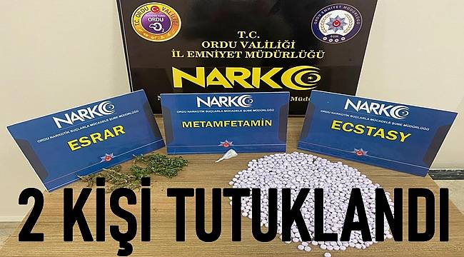 Ordu'da uyuşturucu operasyonu 2 kişi tutuklandı