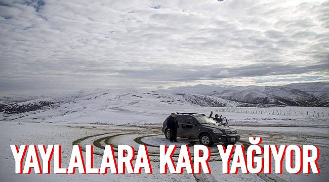 Ordu'da yaylalara kar yağıyor
