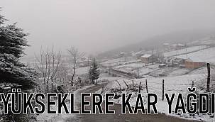 Ordu'da yüksek kesimlere kar yağıyor