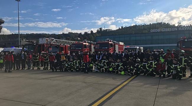 Ordu Giresun Havalimanı&#039;nda yangın ve acil durum tatbikatı