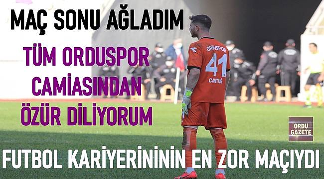 Orduspor 1967 Kalecisi Cantuğ hatalı gol yiyince tribünde kardeşine saldırmışlar