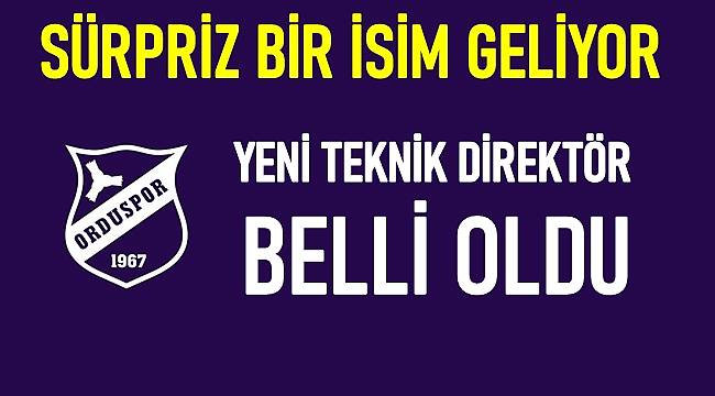 Orduspor 1967'nin Yeni Teknik Direktörü belli oldu