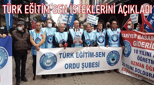 Türk Eğitim Sen Ordu Şube Başkanı Okumuş, öğretmenlerin isteklerini açıkladı