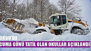 Ordu'da 18 Mart Cuma günü tatil olan okullar açıklandı