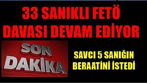 Ordu'da 33 sanıklı FETÖ davası devam ediyor