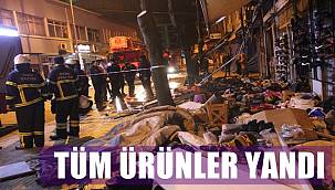 Ordu'da işyerinde çıkan yangında tüm ürünler yandı