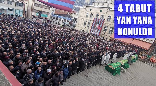 Trabzon'da kazada ölen 4 kişi toprağa verildi