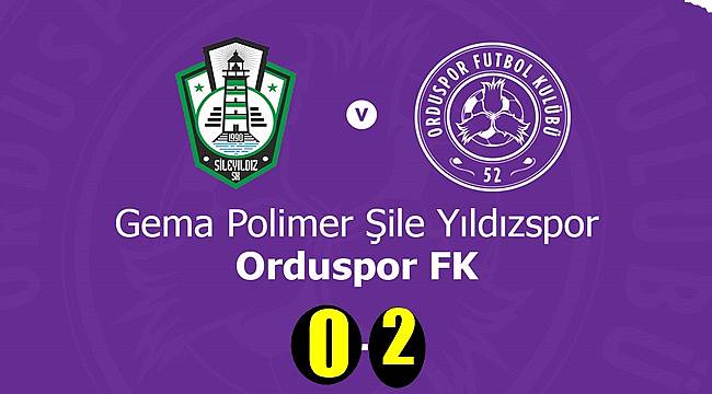 52 Orduspor deplasmanda Şile Yıldızspor'u 2-0 yendi