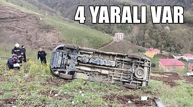 Diyaliz hastalarını taşıyan minibüs yuvarlandı: 4 kişi yaralandı