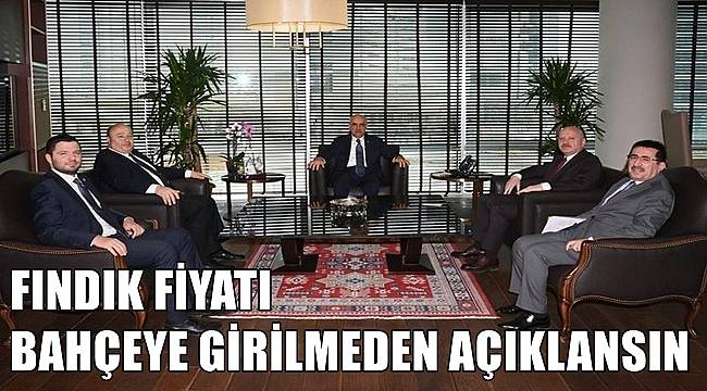 Fındık fiyatı bahçeye girilmeden  açıklansın