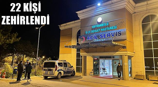 Karabük&#039;te 22 kişi yemekten zehirlendi