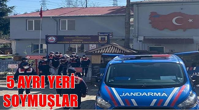Ordu'da 5 ayrı yeri soyan 3 kişi yakalandı