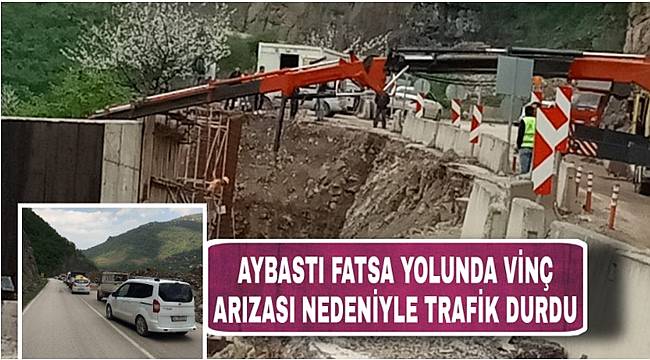 Ordu&#039;da Fatsa-Aybastı yolu ulaşıma kapandı