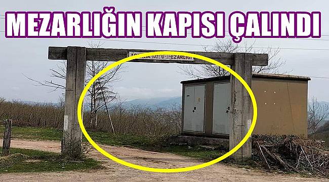 Ordu'da hırsızlar mezarlığın kapısını çaldı