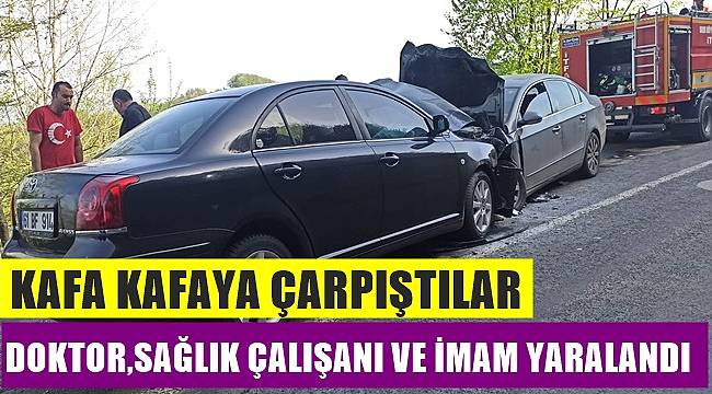 Ordu'da iki otomobil çarpıştı 5 kişi yaralandı
