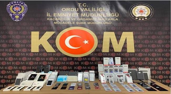 Ordu'da kaçak cep telefonu operasyonu