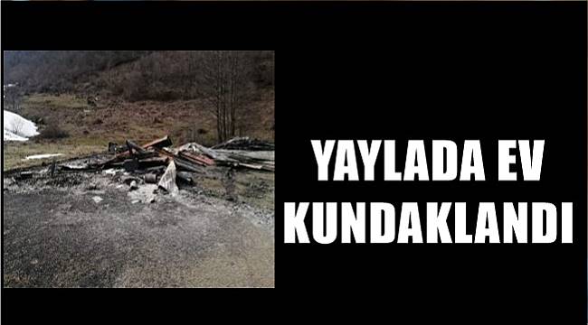 Ordu'da yaylada kundaklanan ev tamamen yandı